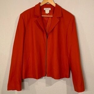 Vintage Harvé Benard Sport wool blend zip front jacket 14